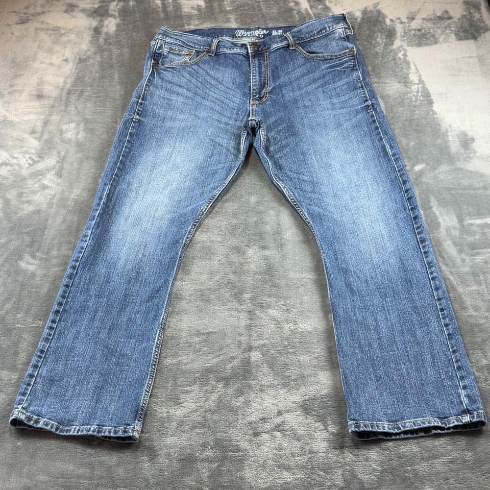 Wrangler Retro Slim Boot Jeans Mens 36x33 Blue Denim 10WLT77LY Medium Wash